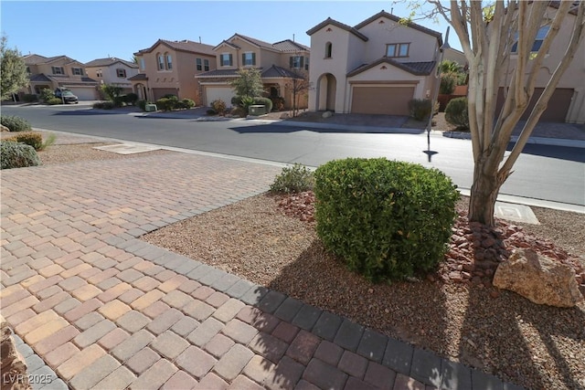 exterior space with a garage