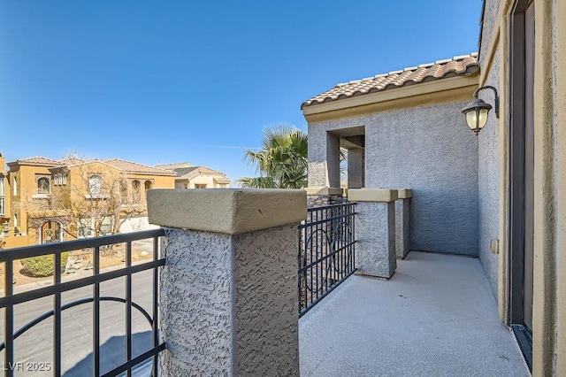 balcony with a residential view