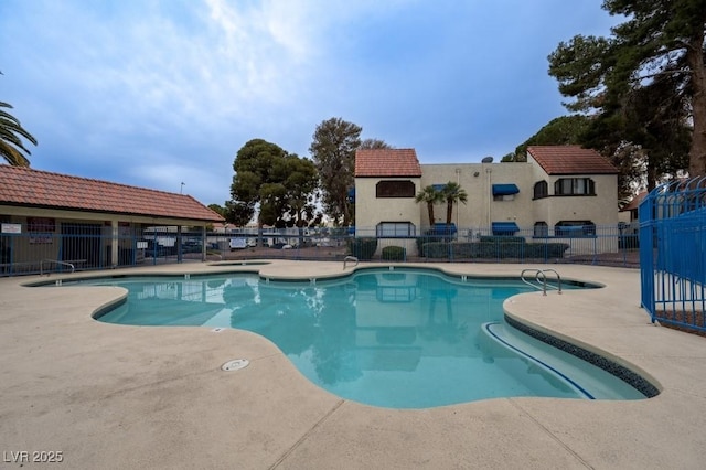 view of pool with a patio area