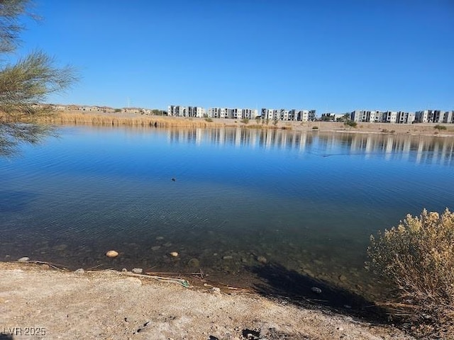 property view of water with a city view