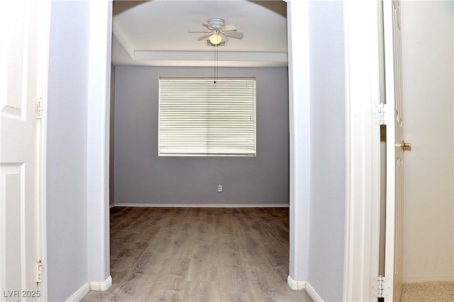 corridor featuring light hardwood / wood-style flooring