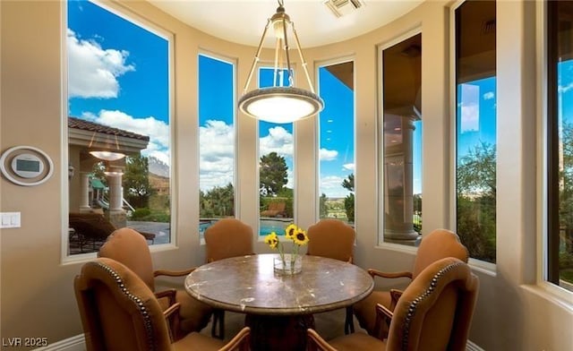 view of sunroom