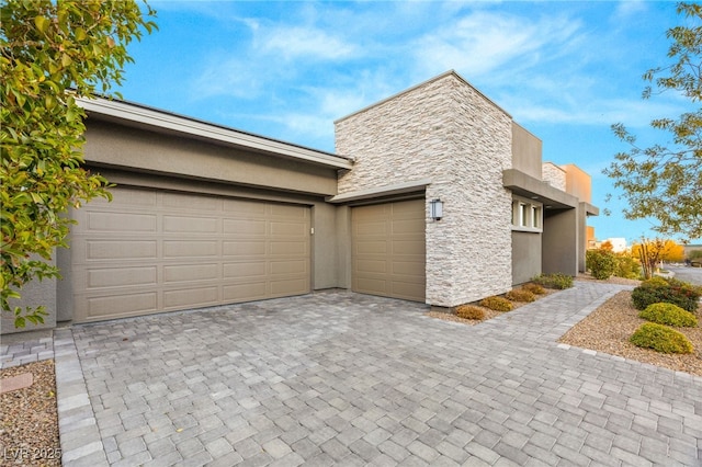 view of home's exterior with a garage