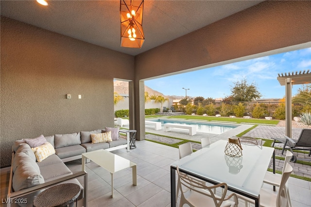 view of patio / terrace featuring an outdoor hangout area