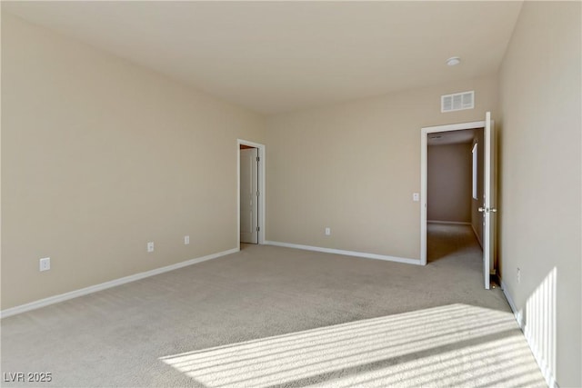 unfurnished bedroom with light carpet