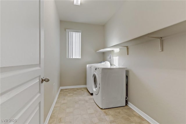 7659 Dewy Falls Ave, Las Vegas, NV 89179 - laundry area featuring washing machine and dryer and baseboards