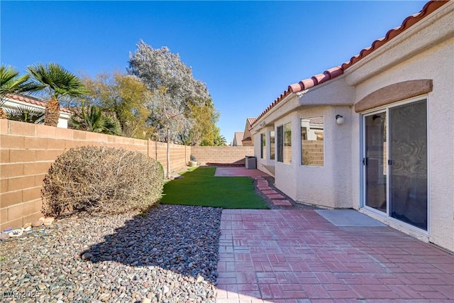 view of yard featuring a patio