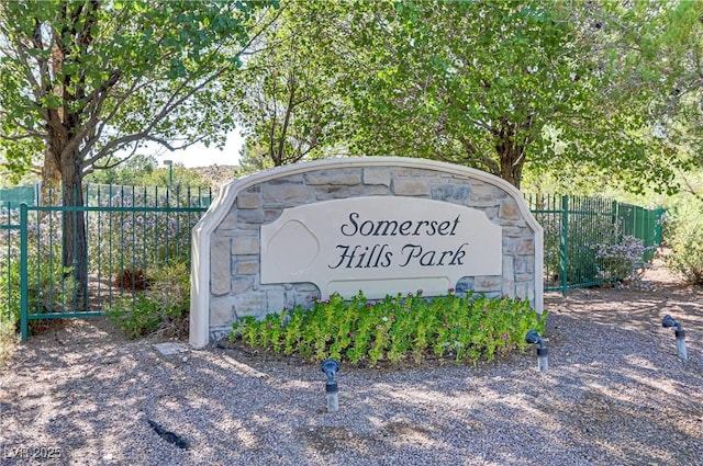 view of community sign