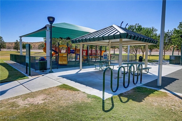 view of community featuring a playground