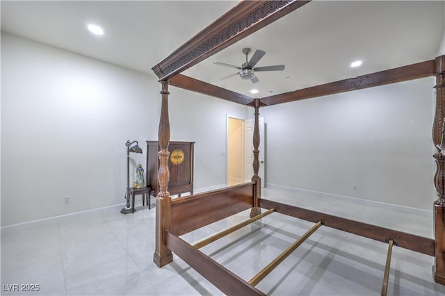 bedroom with ceiling fan