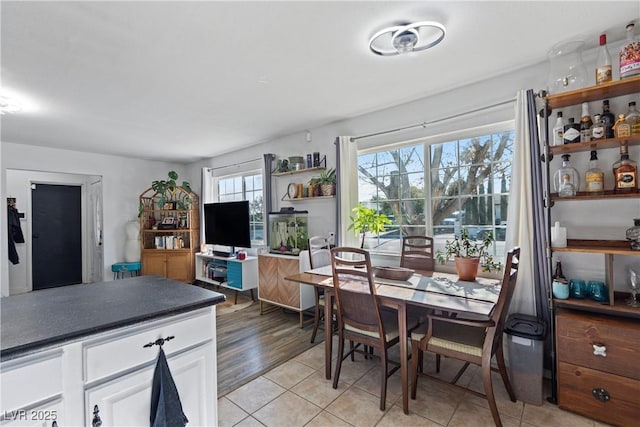 view of tiled dining space