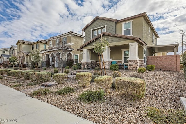 view of front of home with a porch