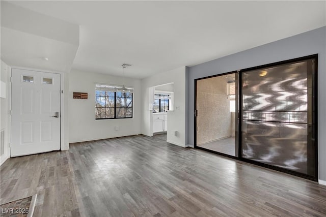 interior space featuring wood-type flooring