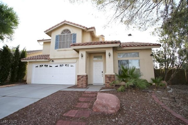 3390 Syvella Ct, Las Vegas, NV 89117 - mediterranean / spanish-style house with a garage