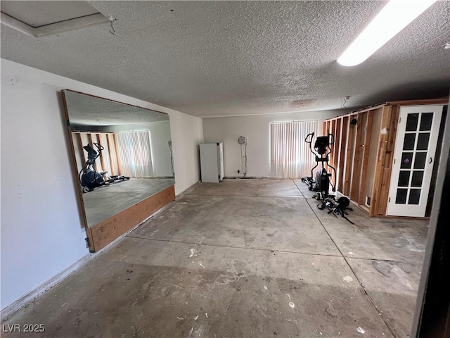 garage featuring white refrigerator