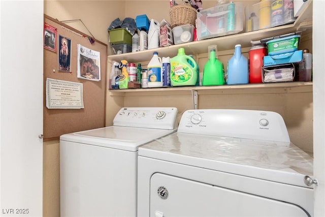 laundry area with separate washer and dryer