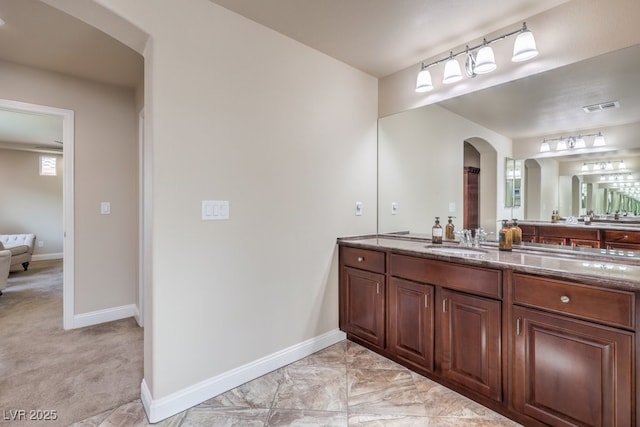 bathroom with vanity