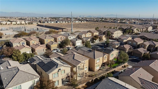 bird's eye view with a mountain view