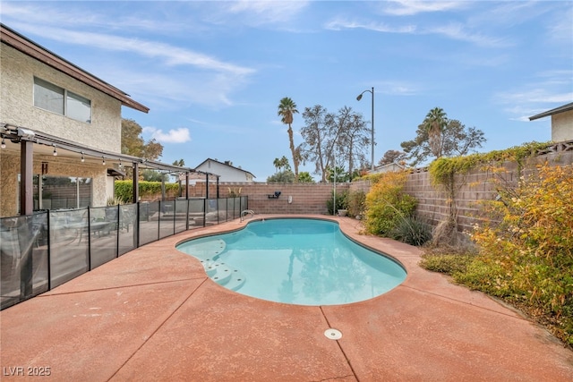 view of pool featuring a patio area