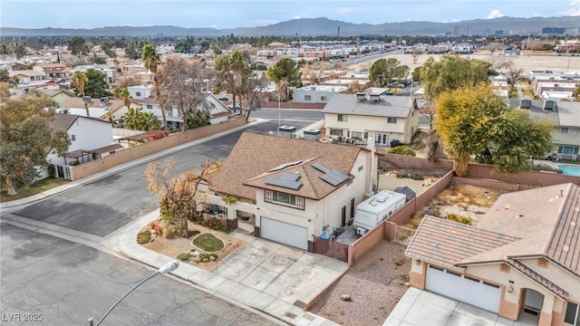 aerial view featuring a mountain view