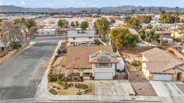 aerial view featuring a mountain view