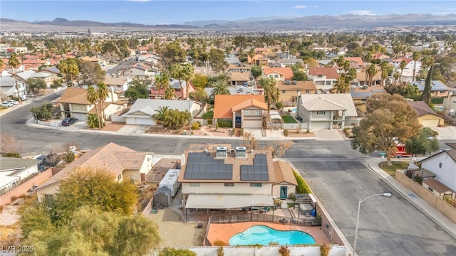 aerial view featuring a mountain view