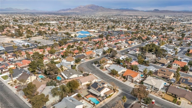 bird's eye view featuring a mountain view