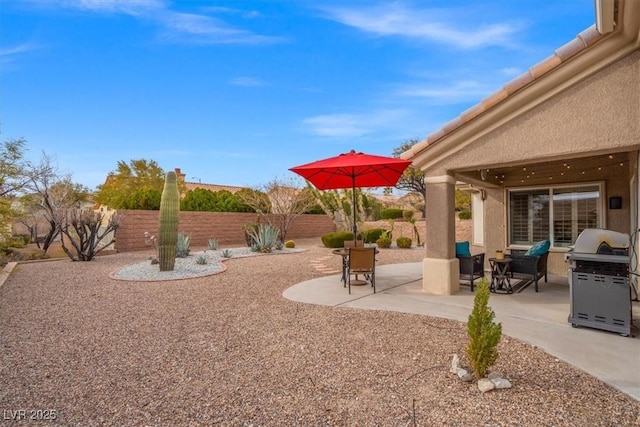 view of yard featuring a patio area