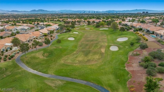 aerial view featuring a mountain view