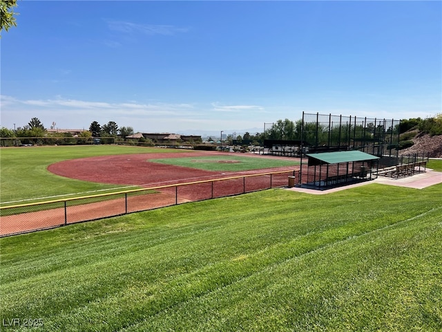 view of community featuring a lawn