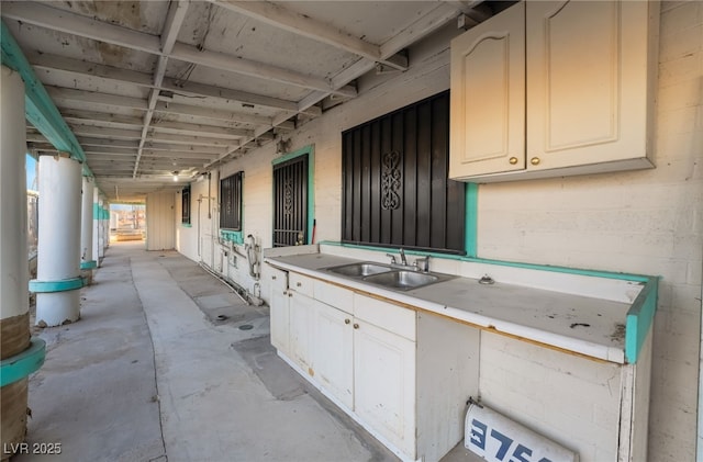 view of patio / terrace featuring sink