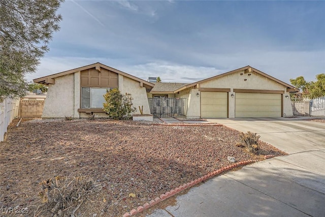 ranch-style home with a garage