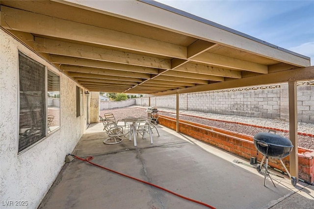 view of patio / terrace with area for grilling