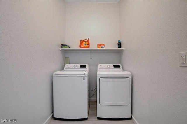 laundry area with washer and dryer