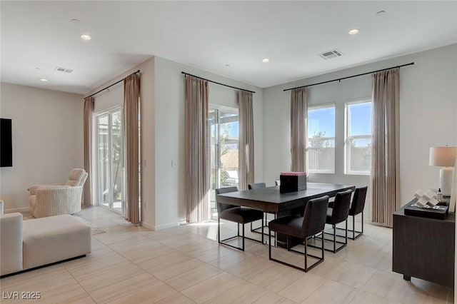 dining area featuring a wealth of natural light