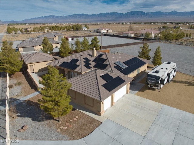 aerial view featuring a mountain view