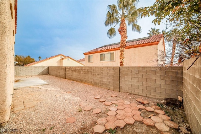 view of yard with a patio area