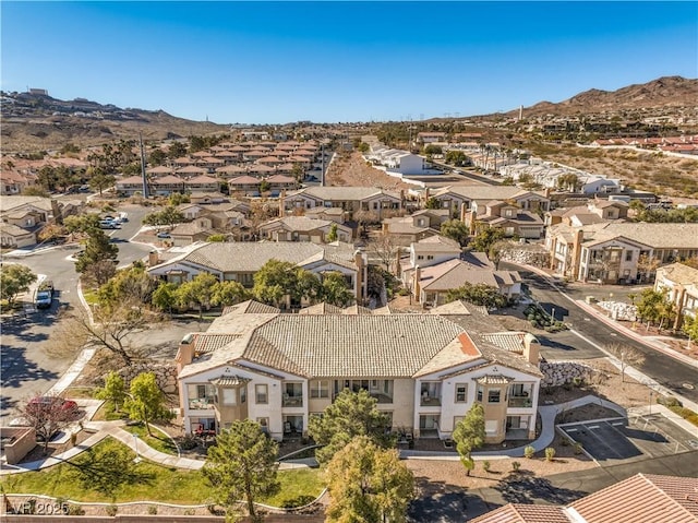 aerial view featuring a mountain view