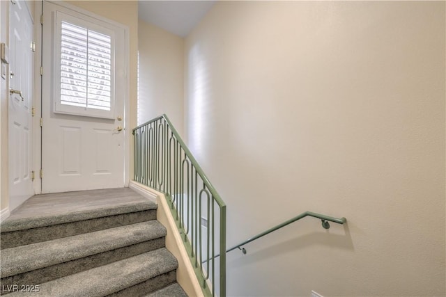 view of stairway