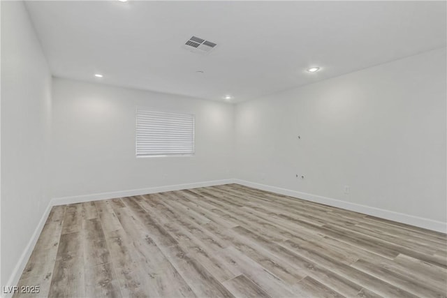 empty room featuring light wood-type flooring