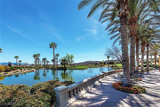 view of water feature