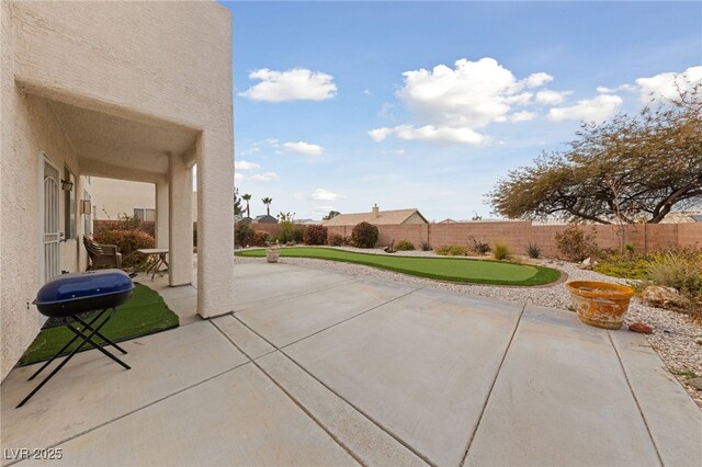 view of patio / terrace featuring a grill