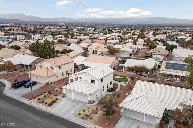 aerial view featuring a mountain view