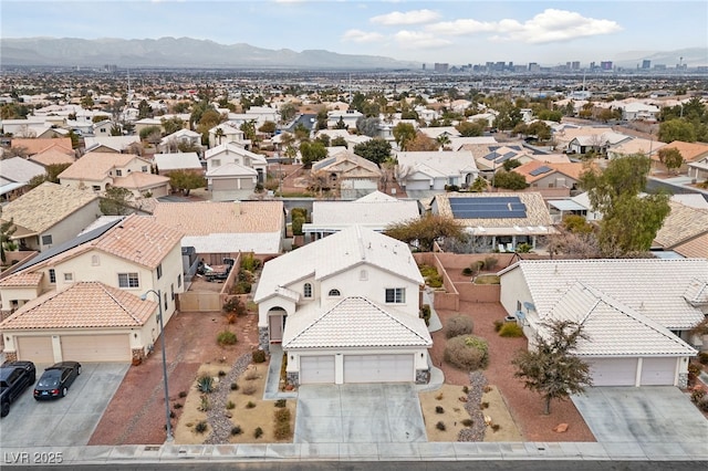 aerial view featuring a mountain view