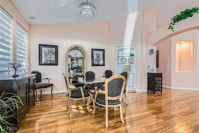 dining room featuring light hardwood / wood-style floors