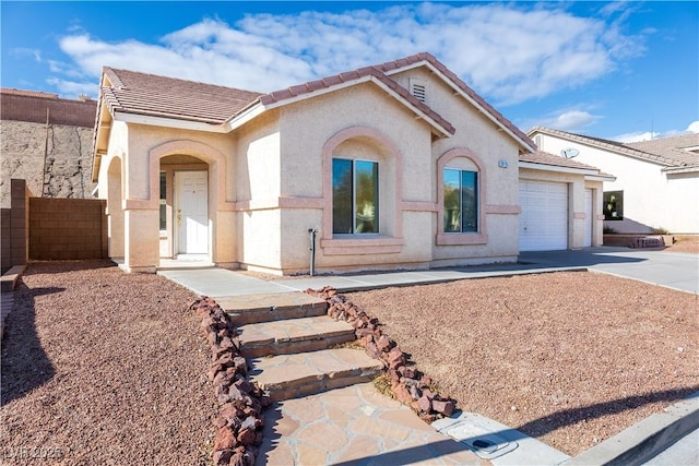 view of front of home featuring a garage