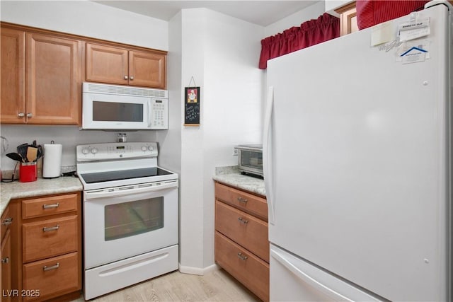 kitchen with white appliances