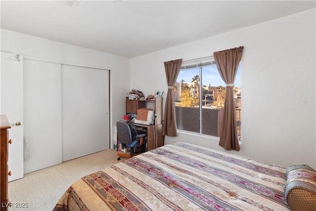 bedroom featuring a closet