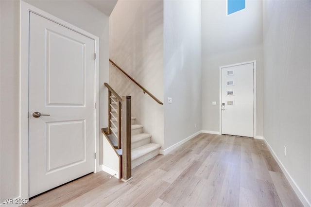 entryway featuring light wood-type flooring