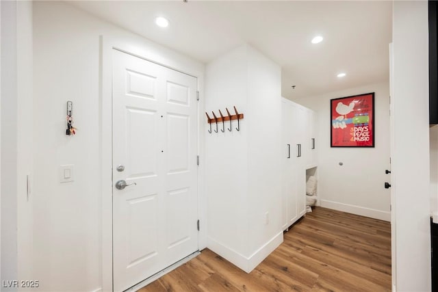 foyer featuring hardwood / wood-style flooring